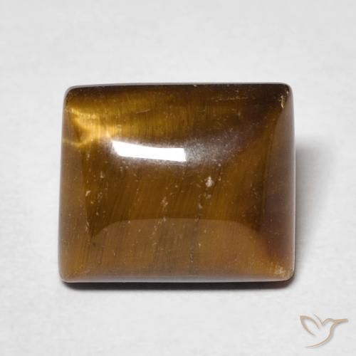 6.38ct 天然 ウォームブラウン タイガーズアイ, バゲット, オペーク
