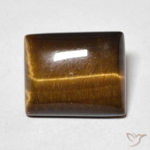 5.71ct 天然 ウォームブラウン タイガーズアイ, バゲット, オペーク