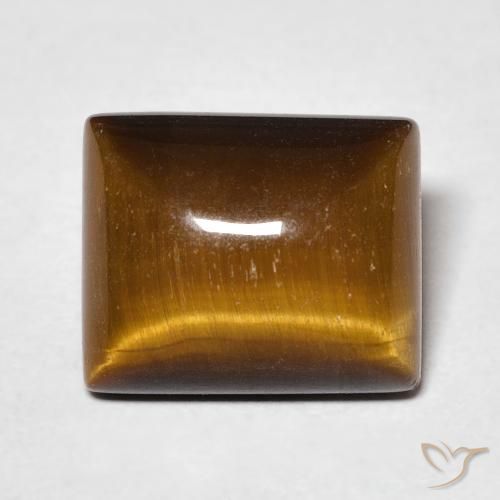 6.47ct 天然 ゴールドブラウン タイガーズアイ, バゲット, オペーク