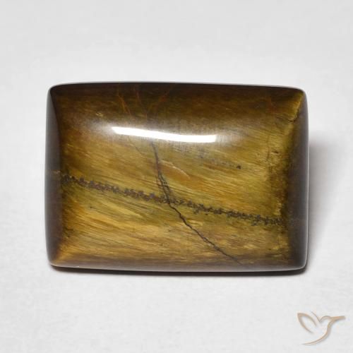 12.80ct 天然 ウォームブラウン タイガーズアイ, バゲット, オペーク