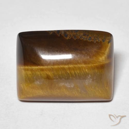 12.99ct 天然 ミディアムブラウン タイガーズアイ, バゲット, オペーク