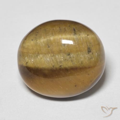 8.25ct 天然 ゴールドブラウン タイガーズアイ, 楕円形, オペーク