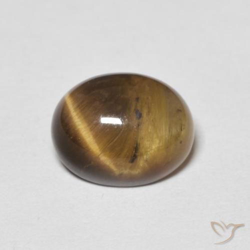 2.01ct 天然 ウォームブラウン タイガーズアイ, 楕円形, オペーク