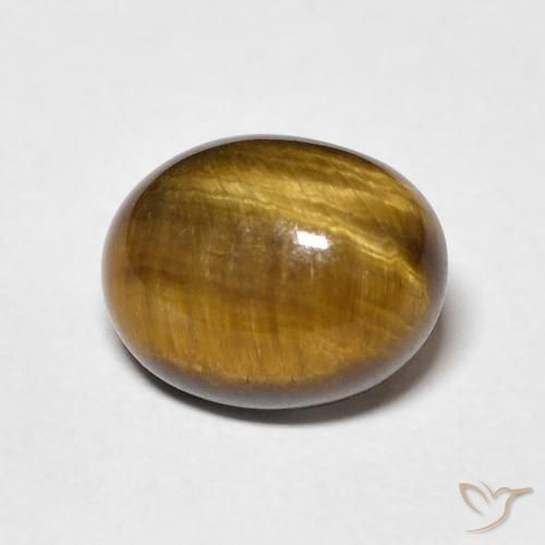 3.30ct 天然 ゴールドブラウン タイガーズアイ, 楕円形, オペーク
