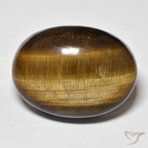 36.66ct 天然 Medium Light-Brown タイガーズアイ, 楕円形, オペーク