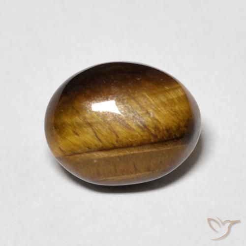 3.44ct 天然 ジンジャーブレッドブラウン タイガーズアイ, 楕円形, オペーク