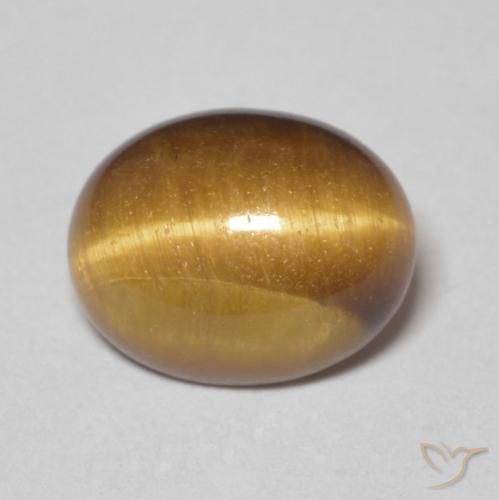 2.78ct 天然 ミディアムブラウン タイガーズアイ, 楕円形, オペーク