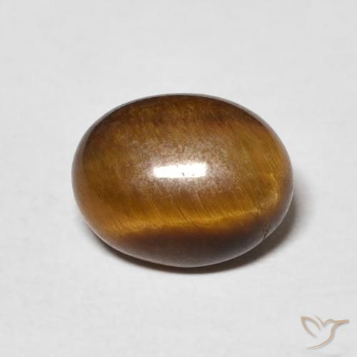 2.62ct 天然 ウォームブラウン タイガーズアイ, 楕円形, オペーク