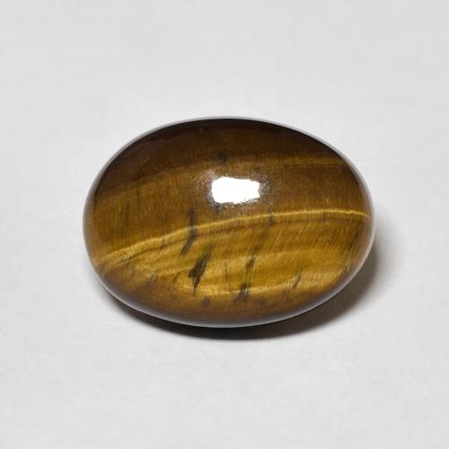 5.06ct 天然 ゴールドブラウン タイガーズアイ, 楕円形, オペーク