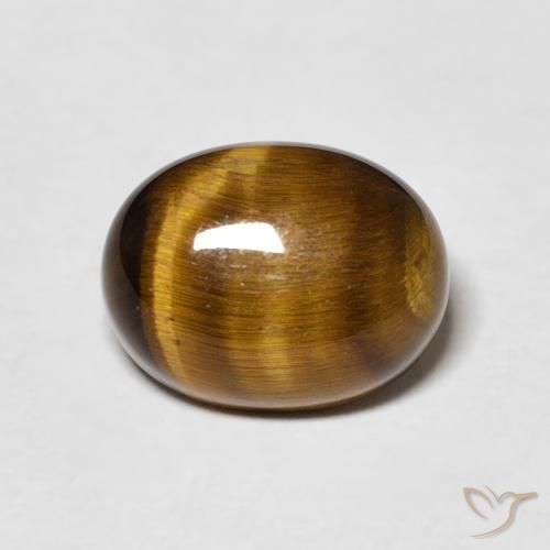 2.16ct 天然 ゴールドブラウン タイガーズアイ, 楕円形, オペーク