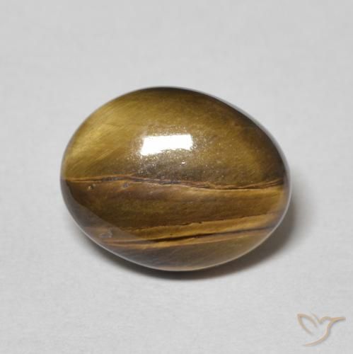 3.27ct 天然 ゴールドブラウン タイガーズアイ, 楕円形, オペーク