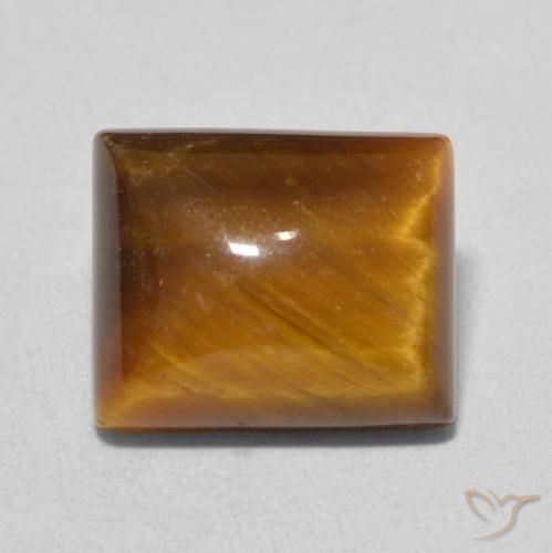 6.29ct 天然 ウォームブラウン タイガーズアイ, バゲット, オペーク