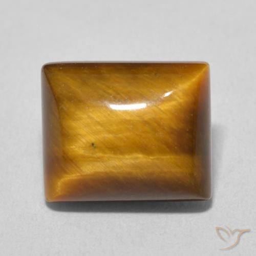 6.32ct 天然 ゴールドブラウン タイガーズアイ, バゲット, オペーク