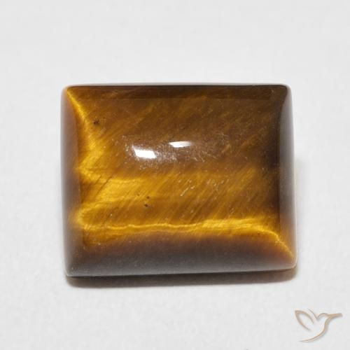 6.08ct 天然 ジンジャーブレッドブラウン タイガーズアイ, バゲット, オペーク