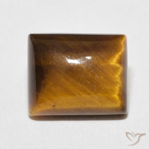6.18ct 天然 ゴールドブラウン タイガーズアイ, バゲット, オペーク