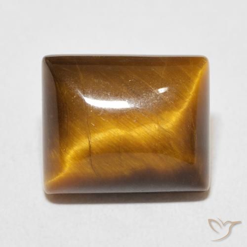 6.19ct 天然 ウォームブラウン タイガーズアイ, バゲット, オペーク