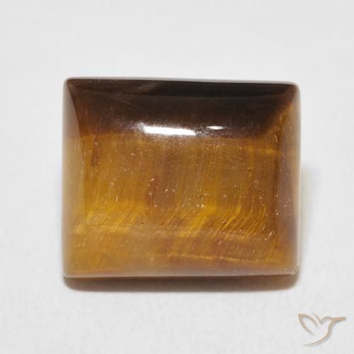 6.17ct 天然 ゴールドブラウン タイガーズアイ, バゲット, オペーク
