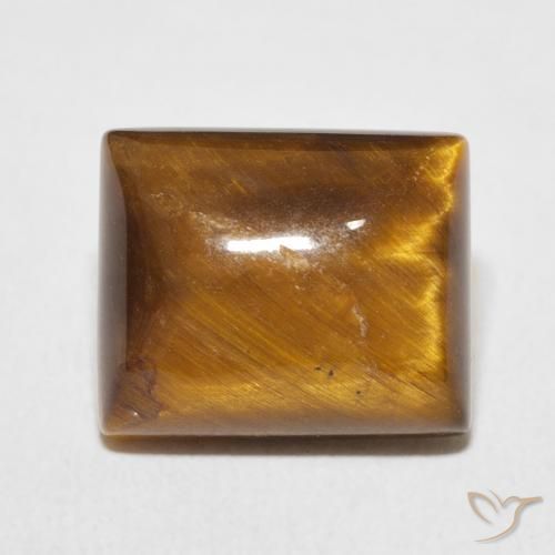 6.06ct 天然 ゴールドブラウン タイガーズアイ, バゲット, オペーク