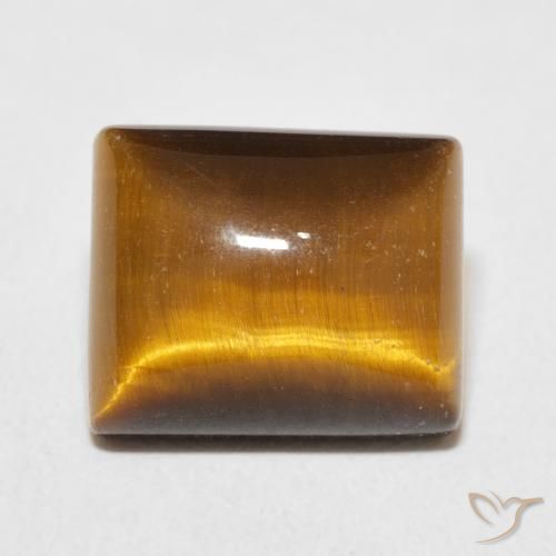 6.30ct 天然 ウォームブラウン タイガーズアイ, バゲット, オペーク