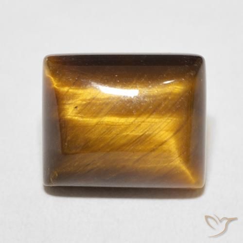 6.23ct 天然 ゴールドブラウン タイガーズアイ, バゲット, オペーク, Photo A