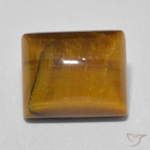 6.36ct 天然 ゴールドブラウン タイガーズアイ, バゲット, オペーク