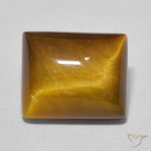 6.16ct 天然 Medium Light-Brown タイガーズアイ, バゲット, オペーク