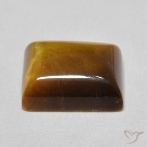 6.18カラットの天然Medium Light-Brownタイガーズアイ、バゲット、オペーク