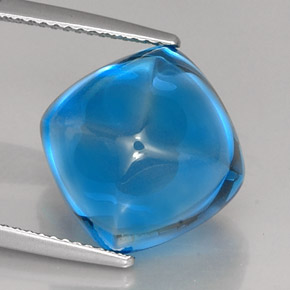 18.82カラットの天然スイスブルートパーズ（13.1×13 mm・クッションカット）