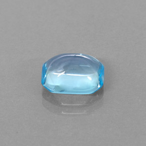 3.43カラットの天然スイスブルートパーズ（9.7×7.6 mm・エメラルドカット）