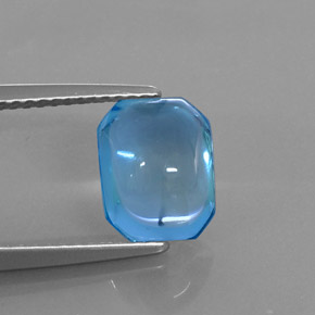3.19カラットの天然スイスブルートパーズ（9.1×7.1 mm・エメラルドカット）
