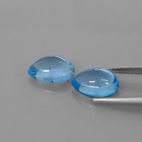カラットの天然スイスブルートパーズ（10.6×8.2 mm・洋梨の形）