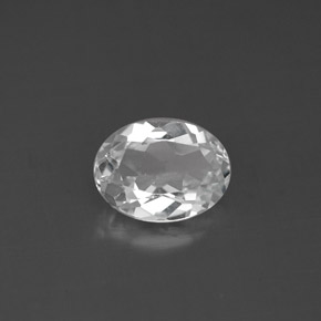 1.44カラットの天然ホワイトトパーズ（8×6.1 mm・オーバルカット）