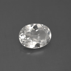 1.44カラットの天然ホワイトトパーズ（8×6.1 mm・オーバルカット）
