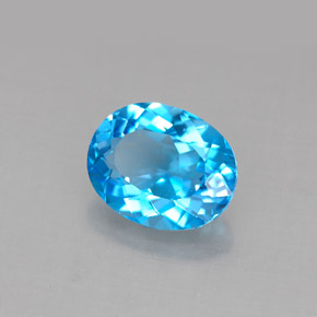 3.20カラットの天然スイスブルートパーズ（10×8.1 mm・オーバルカット）