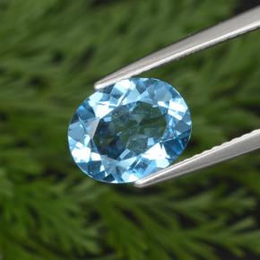 2.69カラットの天然Light Blue トパーズ（10×8 mm・オーバルカット）