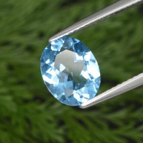 2.69カラットの天然Light Blue トパーズ（10×8 mm・オーバルカット）