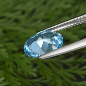 2.69カラットの天然Light Blue トパーズ（10×8 mm・オーバルカット）