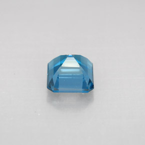 1.48カラットの天然ロンドンブルートパーズ（6×6 mm・エメラルドカット）