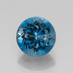 2.50カラットの天然ロンドンブルートパーズ（8.24 mm・ラウンドカット）