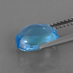 3.45カラットの天然スイスブルートパーズ（9.6×7.7 mm・エメラルドカット）