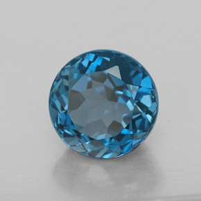 2.75カラットの天然ロンドンブルートパーズ（8.00 mm・ラウンドカット）