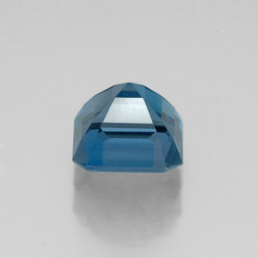 1.58カラットの天然ロンドンブルートパーズ（6.3×6.2 mm・エメラルドカット）