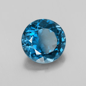 3.34カラットの天然ロンドンブルートパーズ（9.09 mm・ラウンドカット）