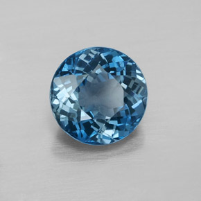 2.48カラットの天然ロンドンブルートパーズ（8.24 mm・ラウンドカット）