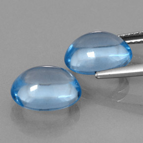 カラットの天然スイスブルートパーズ（10.7×8.7 mm・オーバルカット）
