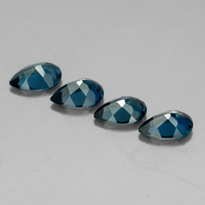 カラットの天然ロンドンブルートパーズ（10.9×7.6 mm・洋梨の形）