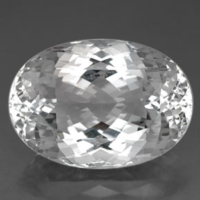 80.85カラットの天然ホワイトトパーズ（31.1×22 mm・オーバルカット）