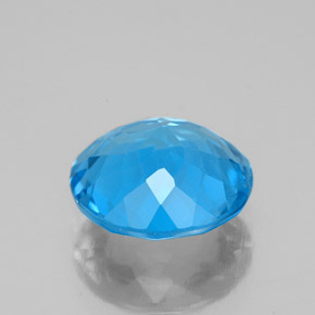 4.00カラットの天然スイスブルートパーズ（9.98 mm・ラウンドカット）