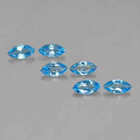 2.55カラットの天然スイスブルートパーズ（7.1×3.6 mm・マーキス）