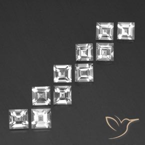 Shop natural 7.73ct ホワイト トパーズ gems, 四角形, from ブラジル at GemSelect. In stock, global shipping!